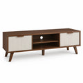 Mobile TV in legno e MDF colore noce 180x40x50 cm