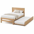 Letto Singolo con Letto Estraibile in Legno di Rovere