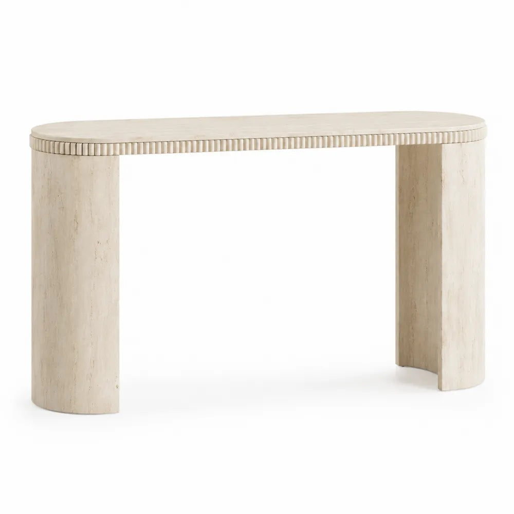 Consolle in Travertino Beige 140x40x75 cm