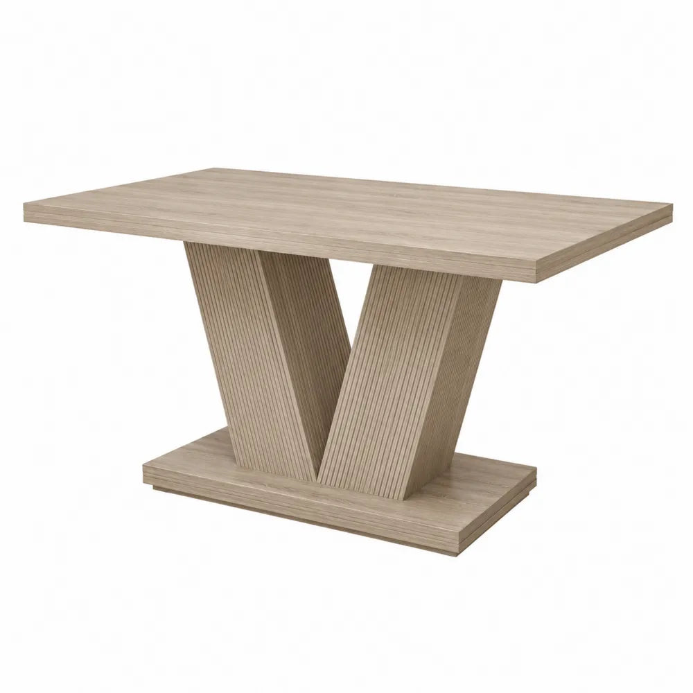 Tavolo da pranzo in legno con base a V 180x90x75 cm