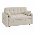 Divano letto pieghevole in tessuto beige
