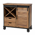 Credenza in Legno e Metallo con Ruote