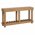 Consolle in legno di quercia con ripiano basso