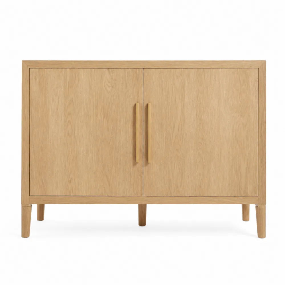 Credenza in Rovere Massiccio con Due Ante