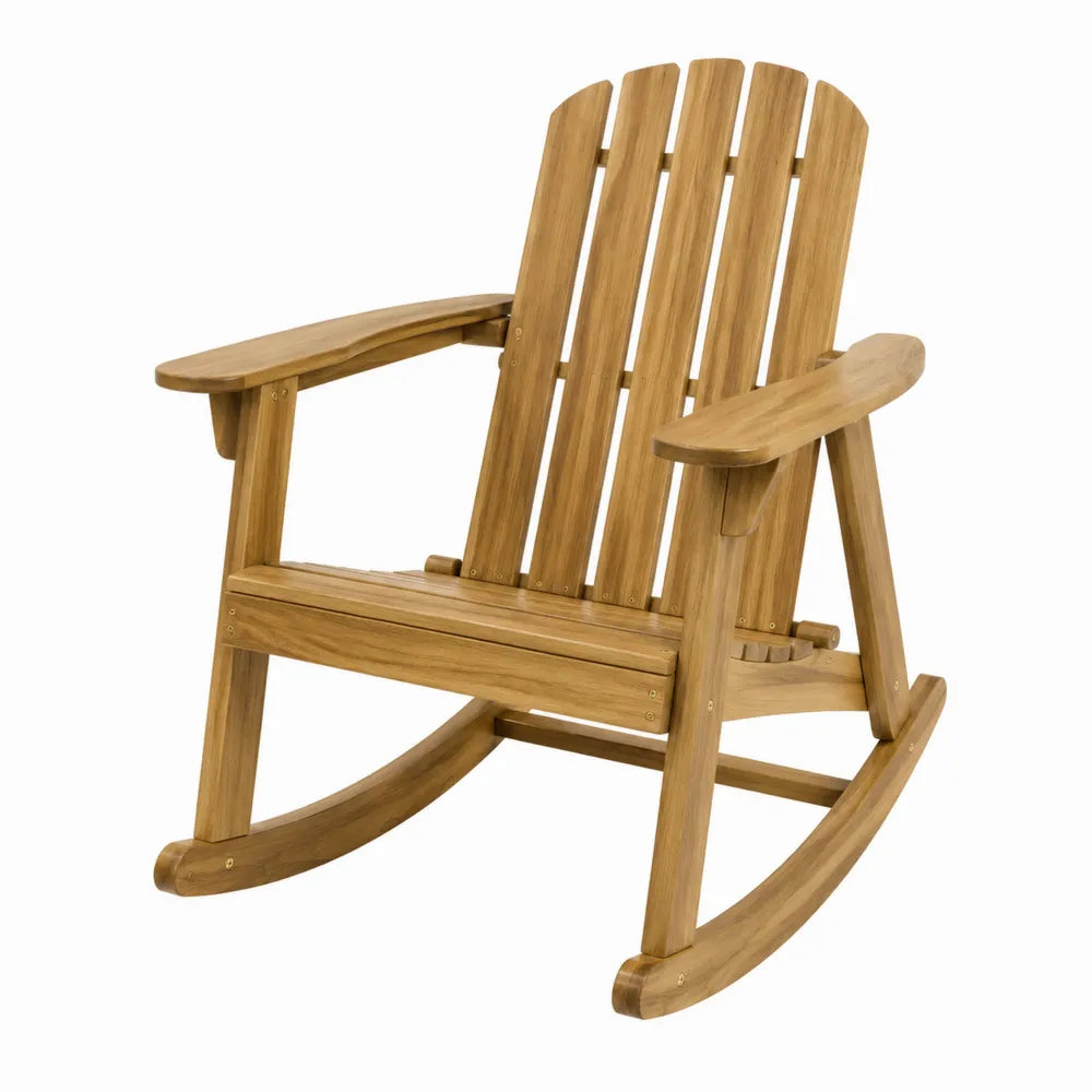 Sedia a dondolo in legno teak