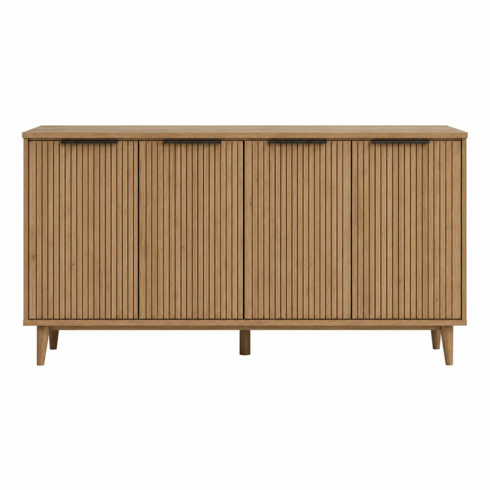 Credenza in Legno di Rovere con Ante a Battente