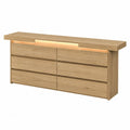 Cassettiera in Legno di Rovere con LED
