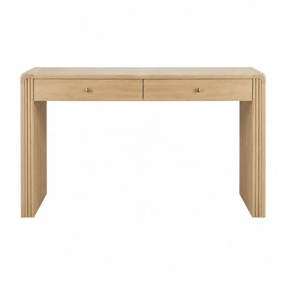 Consolle in Legno di Quercia con Cassetti 120x40x76 cm