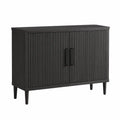 Credenza in Legno Nero 120x40x80 cm